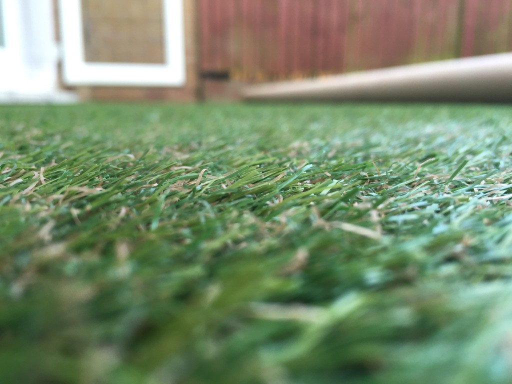 Artificial grass on decking