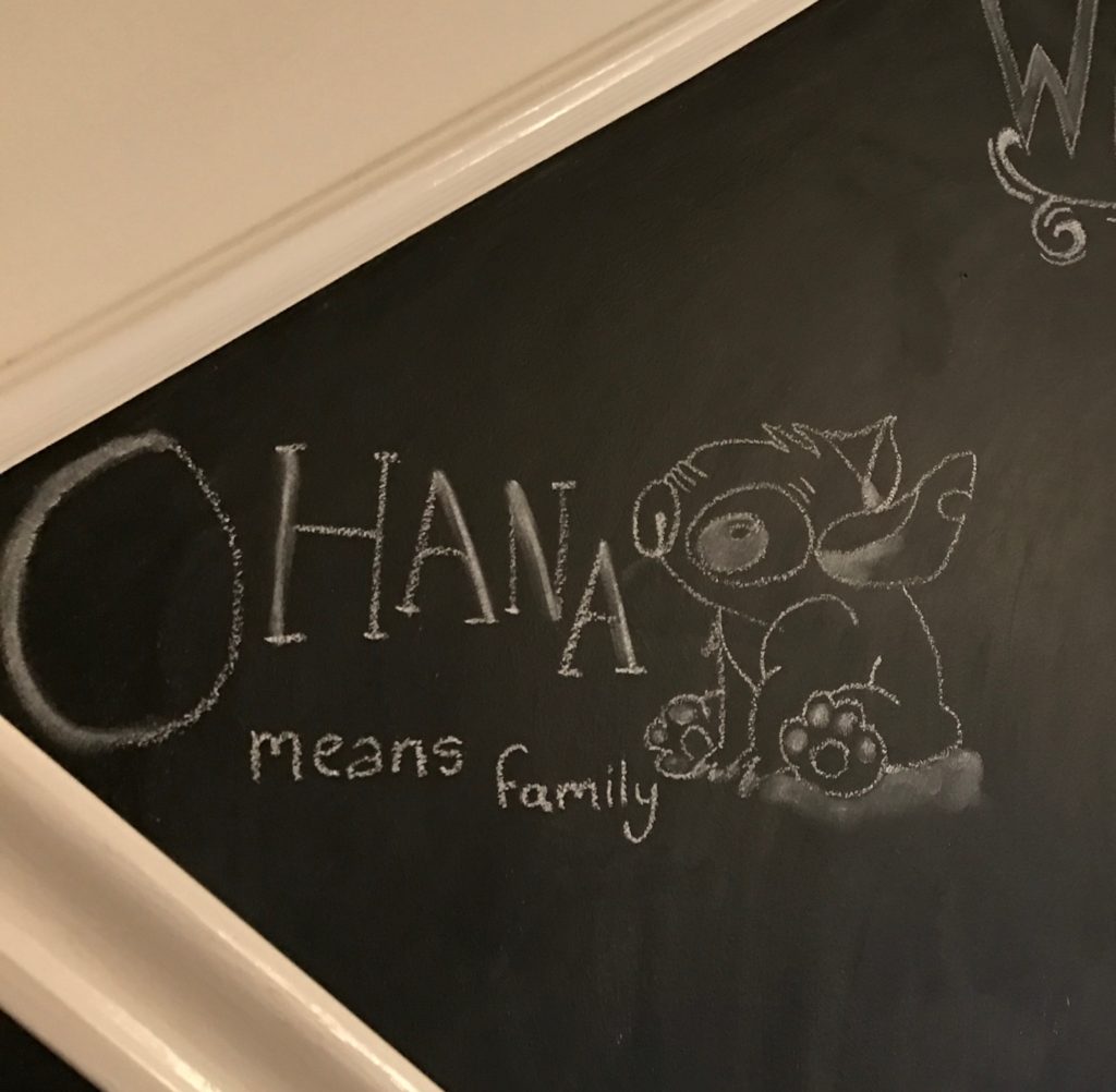 Ghanian means family chalkboard wall